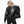 Load image into Gallery viewer, (FAITH) Women's Leather Bomber Jacket - Gold and White Logo
