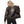 Load image into Gallery viewer, (FAITH) Women's Leather Bomber Jacket - Gold and White Logo