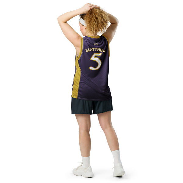 Light Of The World - Recycled Unisex Basketball Jersey (Purple)