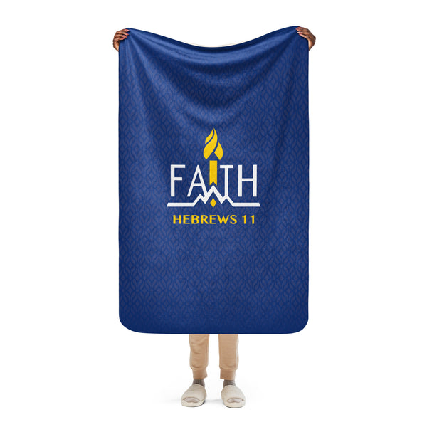 FAITH - Sublimated Sherpa Blanket (Royal Blue)