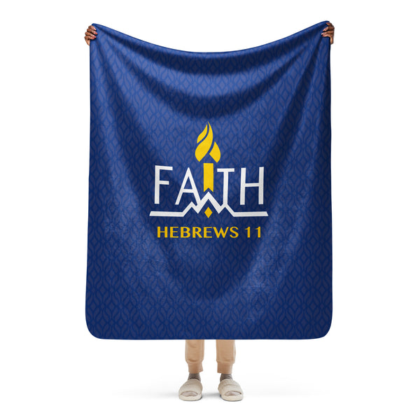 FAITH - Sublimated Sherpa Blanket (Royal Blue)