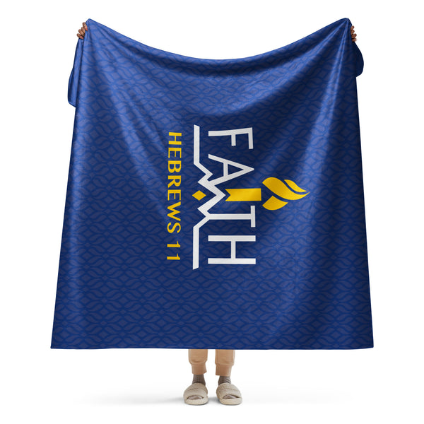 FAITH - Sublimated Sherpa Blanket (Royal Blue)