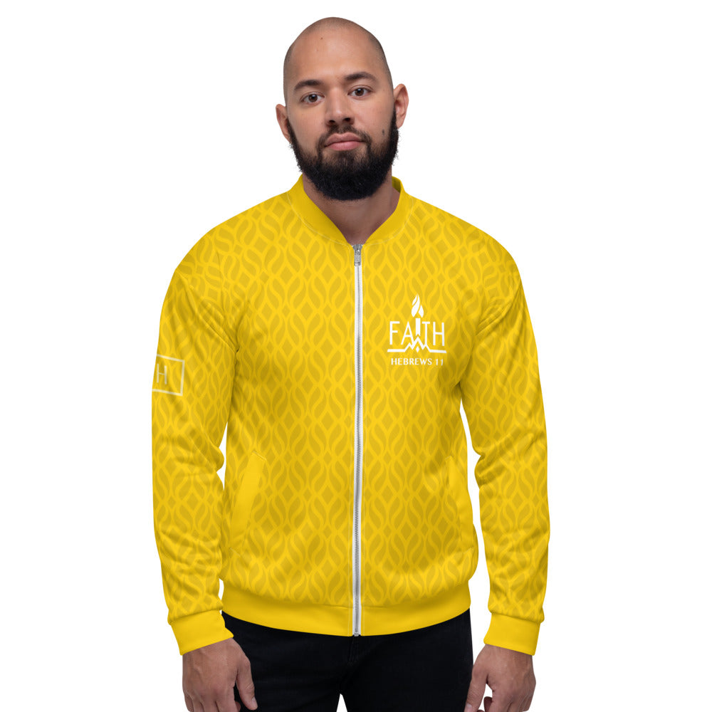 Chain Print Bomber Jacket - Luxury Yellow