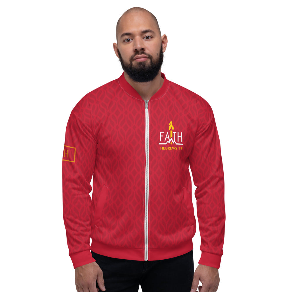 FAITH - Unisex Bomber Jacket (Red) – Shining Arts - Light Of
