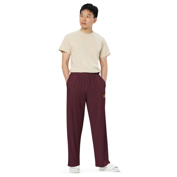 FAITH - Unisex Wide-leg Pants (Burgundy)