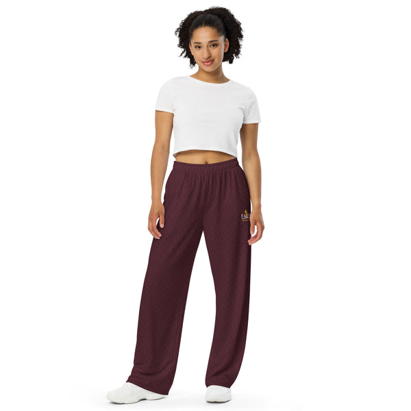 FAITH - Unisex Wide-leg Pants (Burgundy)