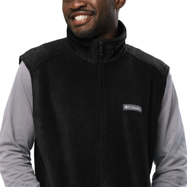 (FAITH) Men’s Columbia fleece vest - Gold and White Logo