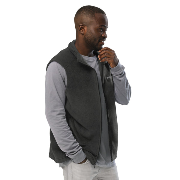 (FAITH) Men’s Columbia fleece vest - Gold and White Logo