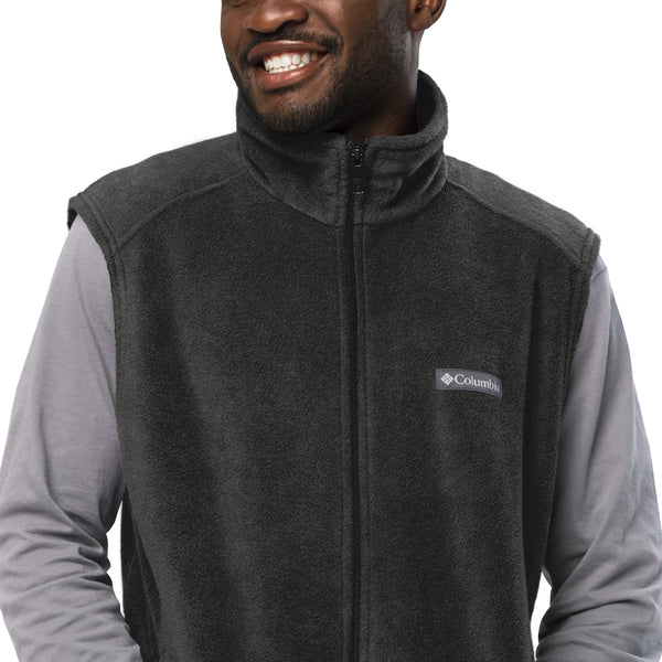 (FAITH) Men’s Columbia fleece vest - Gold and White Logo