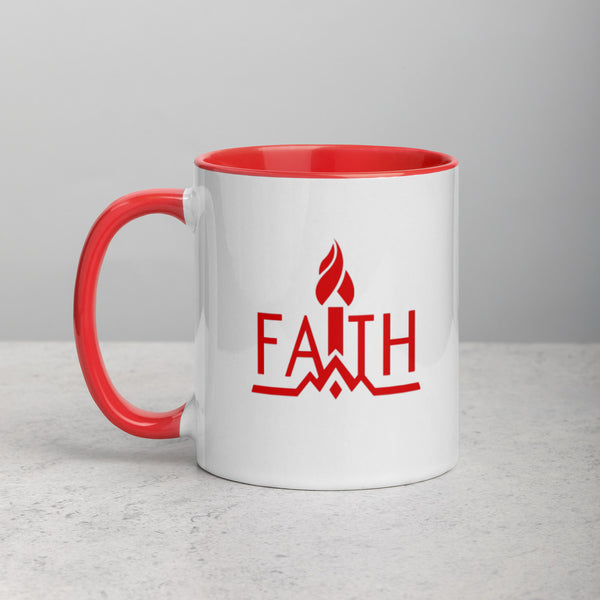 FAITH - Mug with Color Inside (Red)